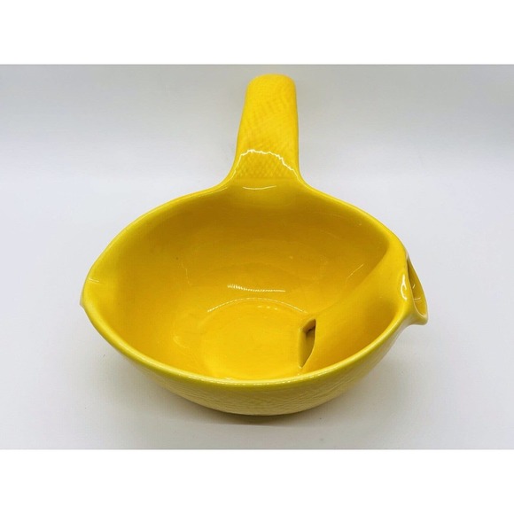 Vtg 1950's MCM Cardinal China Co USA Art Pottery Yellow Lemon Shaped Pourer - Picture 2 of 10